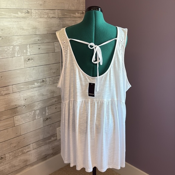 NWT TORRID Long White Tank Top - Picture 10 of 10